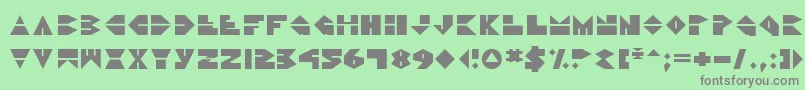 Ddorkv2 Font – Gray Fonts on Green Background