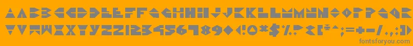 Ddorkv2 Font – Gray Fonts on Orange Background