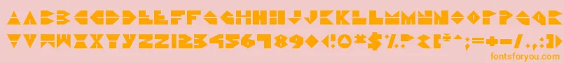 Ddorkv2 Font – Orange Fonts on Pink Background