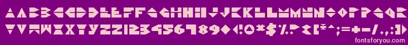 Ddorkv2 Font – Pink Fonts on Purple Background