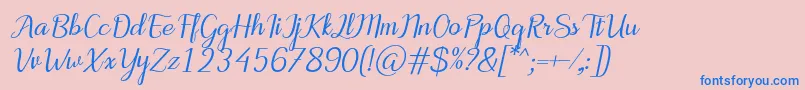 fuente MotiraItalic – Fuentes Azules Sobre Fondo Rosa
