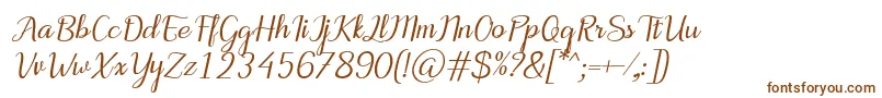 MotiraItalic Font – Brown Fonts on White Background