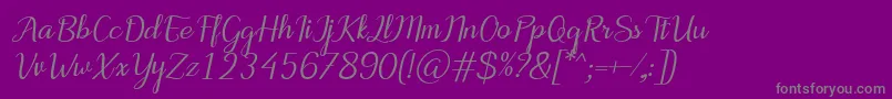 MotiraItalic Font – Gray Fonts on Purple Background