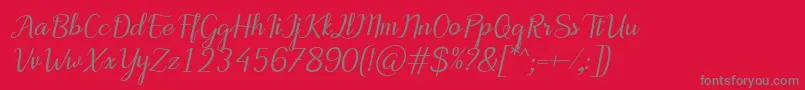 Подробнее о шрифте MotiraItalic Шрифт MotiraItalic – серые шрифты на красном фоне