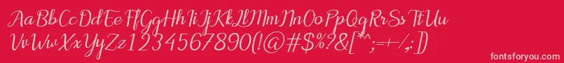 MotiraItalic Font – Pink Fonts on Red Background