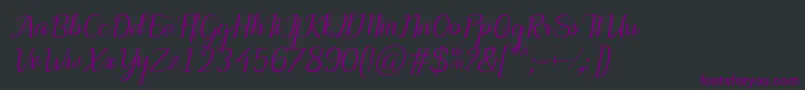 MotiraItalic Font – Purple Fonts on Black Background