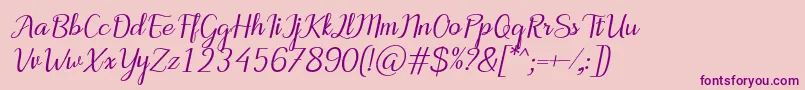 MotiraItalic Font – Purple Fonts on Pink Background