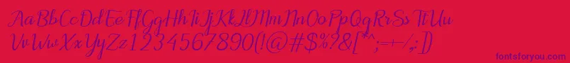 MotiraItalic Font – Purple Fonts on Red Background