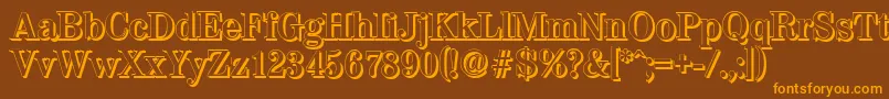 ValenciashadowBold Font – Orange Fonts on Brown Background