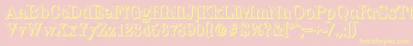 ValenciashadowBold Font – Yellow Fonts on Pink Background