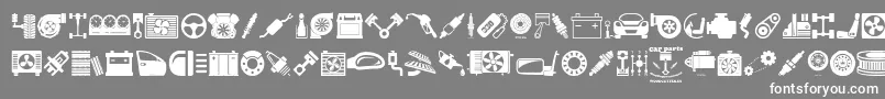 Подробнее о шрифте CarParts Шрифт CarParts – белые шрифты на сером фоне