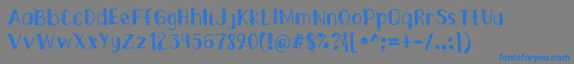 Fonte EkasStripedEdges – fontes azuis em um fundo cinza