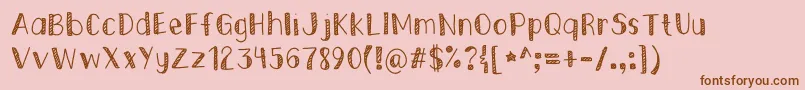 EkasStripedEdges Font – Brown Fonts on Pink Background