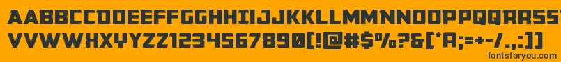 Buchananexpand Font – Black Fonts on Orange Background