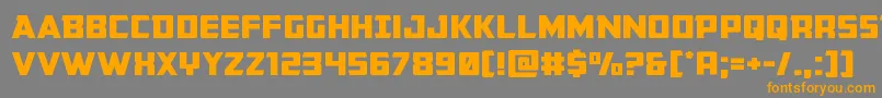 Buchananexpand Font – Orange Fonts on Gray Background