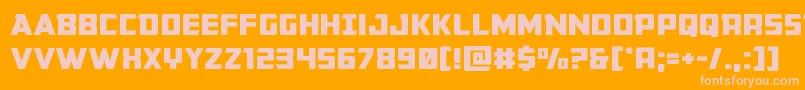 Buchananexpand Font – Pink Fonts on Orange Background