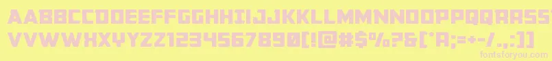 Buchananexpand Font – Pink Fonts on Yellow Background