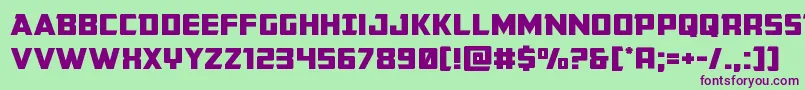 Buchananexpand Font – Purple Fonts on Green Background