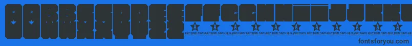 Clubhtrl Font – Black Fonts on Blue Background