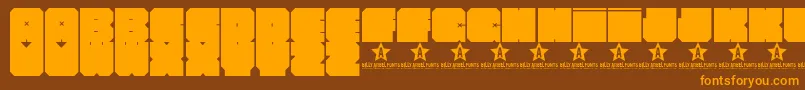 Clubhtrl Font – Orange Fonts on Brown Background