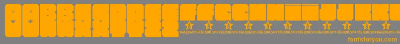 Clubhtrl Font – Orange Fonts on Gray Background