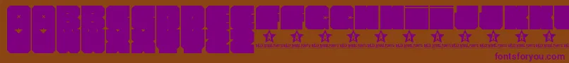 Clubhtrl Font – Purple Fonts on Brown Background