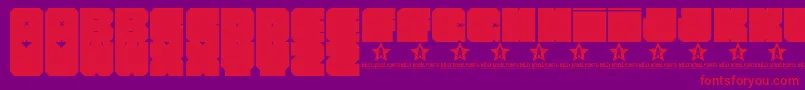 Clubhtrl Font – Red Fonts on Purple Background