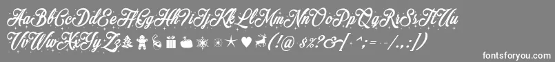 Merrychristmasstar Font – White Fonts on Gray Background