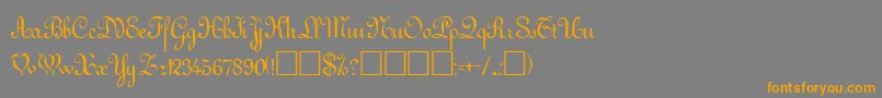 Gessele Font – Orange Fonts on Gray Background