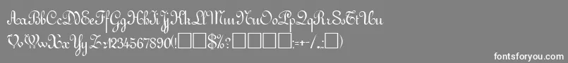 フォントGessele – 灰色の背景に白い文字