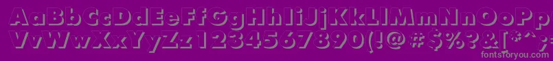 フォントFuturafuturisshadowcBold – 紫の背景に灰色の文字