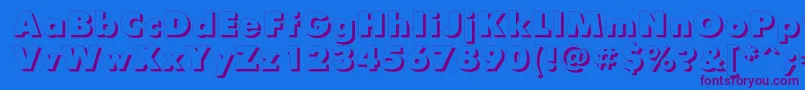 FuturafuturisshadowcBold Font – Purple Fonts on Blue Background