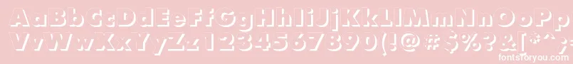FuturafuturisshadowcBold Font – White Fonts on Pink Background