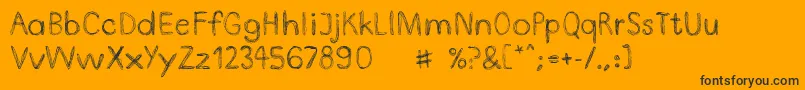 Подробнее о шрифте DoodlepenLimited Шрифт DoodlepenLimited – чёрные шрифты на оранжевом фоне