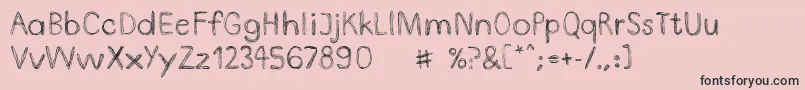 DoodlepenLimited Font – Black Fonts on Pink Background