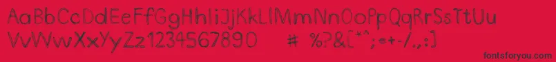 DoodlepenLimited Font – Black Fonts on Red Background