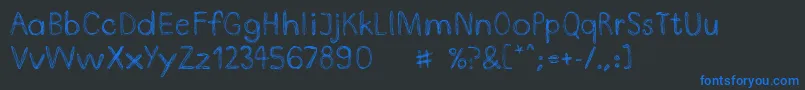 DoodlepenLimited Font – Blue Fonts on Black Background