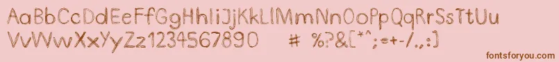 DoodlepenLimited Font – Brown Fonts on Pink Background