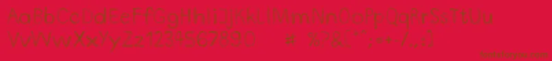 DoodlepenLimited Font – Brown Fonts on Red Background