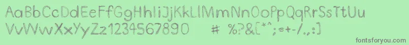DoodlepenLimited Font – Gray Fonts on Green Background