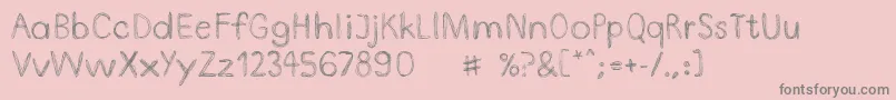 DoodlepenLimited Font – Gray Fonts on Pink Background