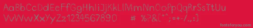 DoodlepenLimited Font – Gray Fonts on Red Background
