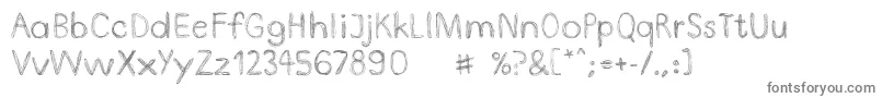 DoodlepenLimited Font – Gray Fonts on White Background