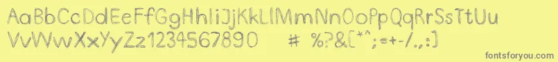 DoodlepenLimited Font – Gray Fonts on Yellow Background