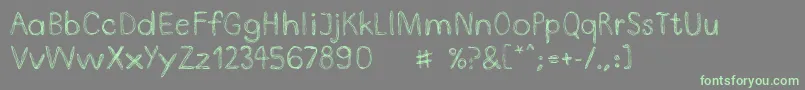 DoodlepenLimited Font – Green Fonts on Gray Background