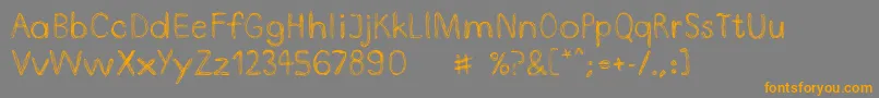 DoodlepenLimited Font – Orange Fonts on Gray Background