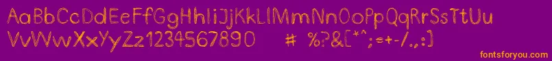 DoodlepenLimited Font – Orange Fonts on Purple Background
