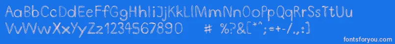 DoodlepenLimited Font – Pink Fonts on Blue Background