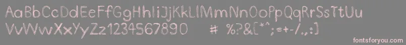 DoodlepenLimited Font – Pink Fonts on Gray Background