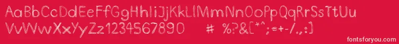 DoodlepenLimited Font – Pink Fonts on Red Background